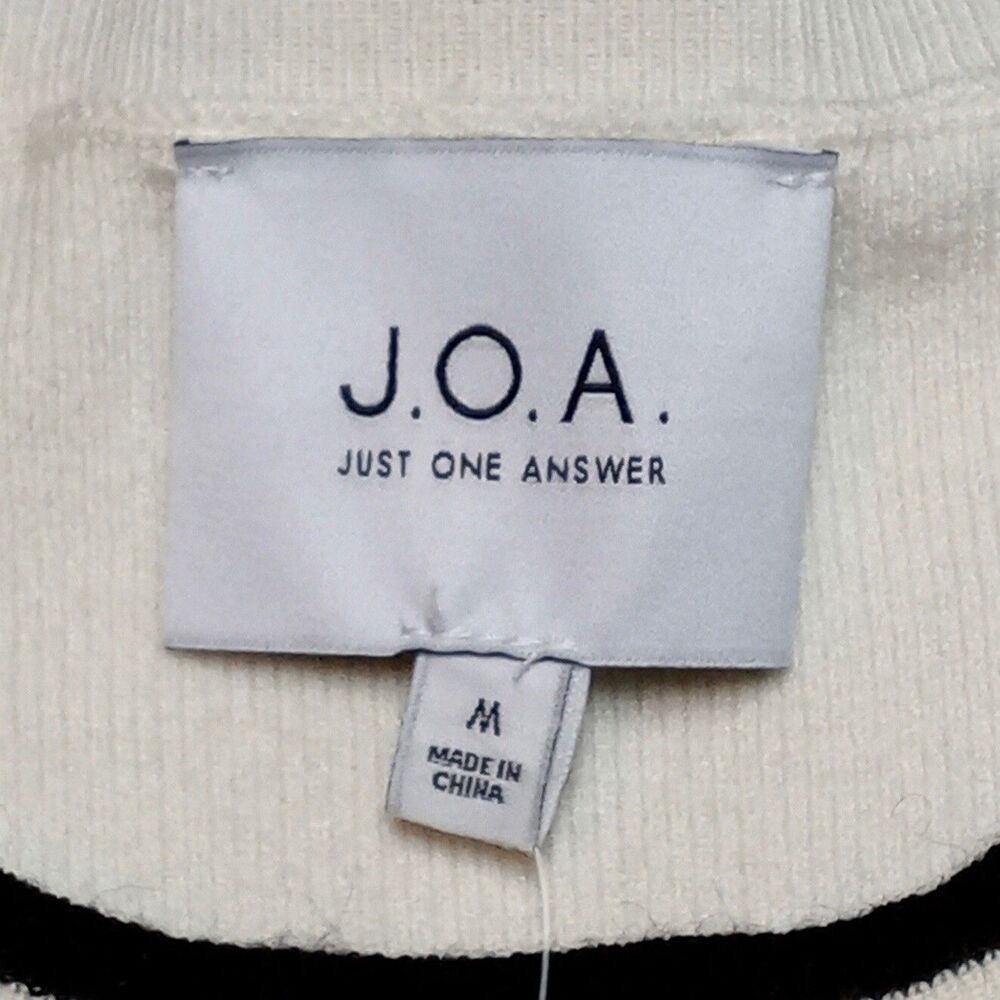 *READ* J.O.A Antholropologie Just One Answer Cream Ruffled Knit Sweater MEDIUM - Picture 6 of 9